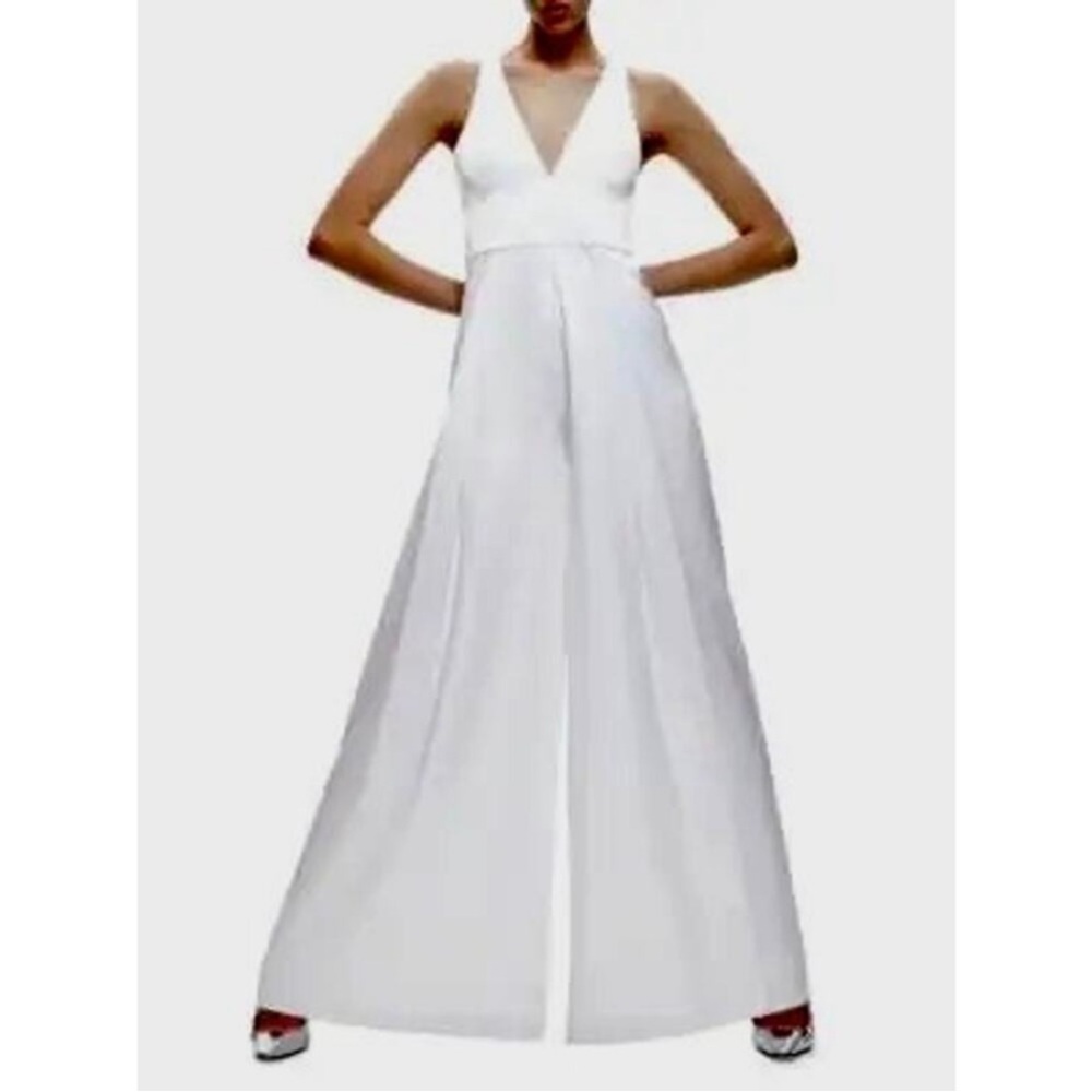 NWT Alice + Olivia Myrtle wide leg satin jumpsuit - 2